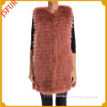 Long Style Hot Sale Outwear Vest Raccoon Fur Waistcoat Women